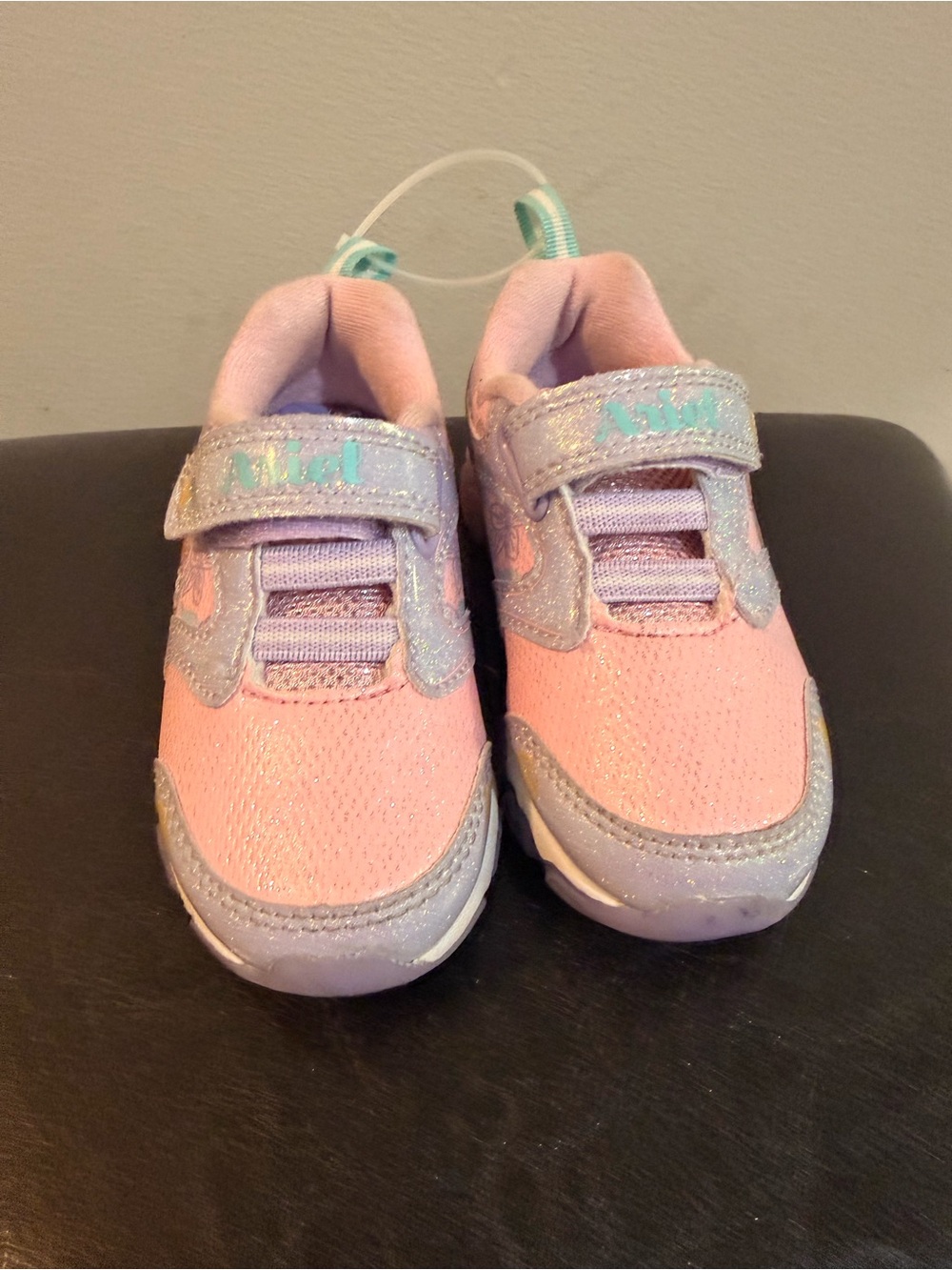Kids Pink and Lilac Sparkle Athletic Sneakers